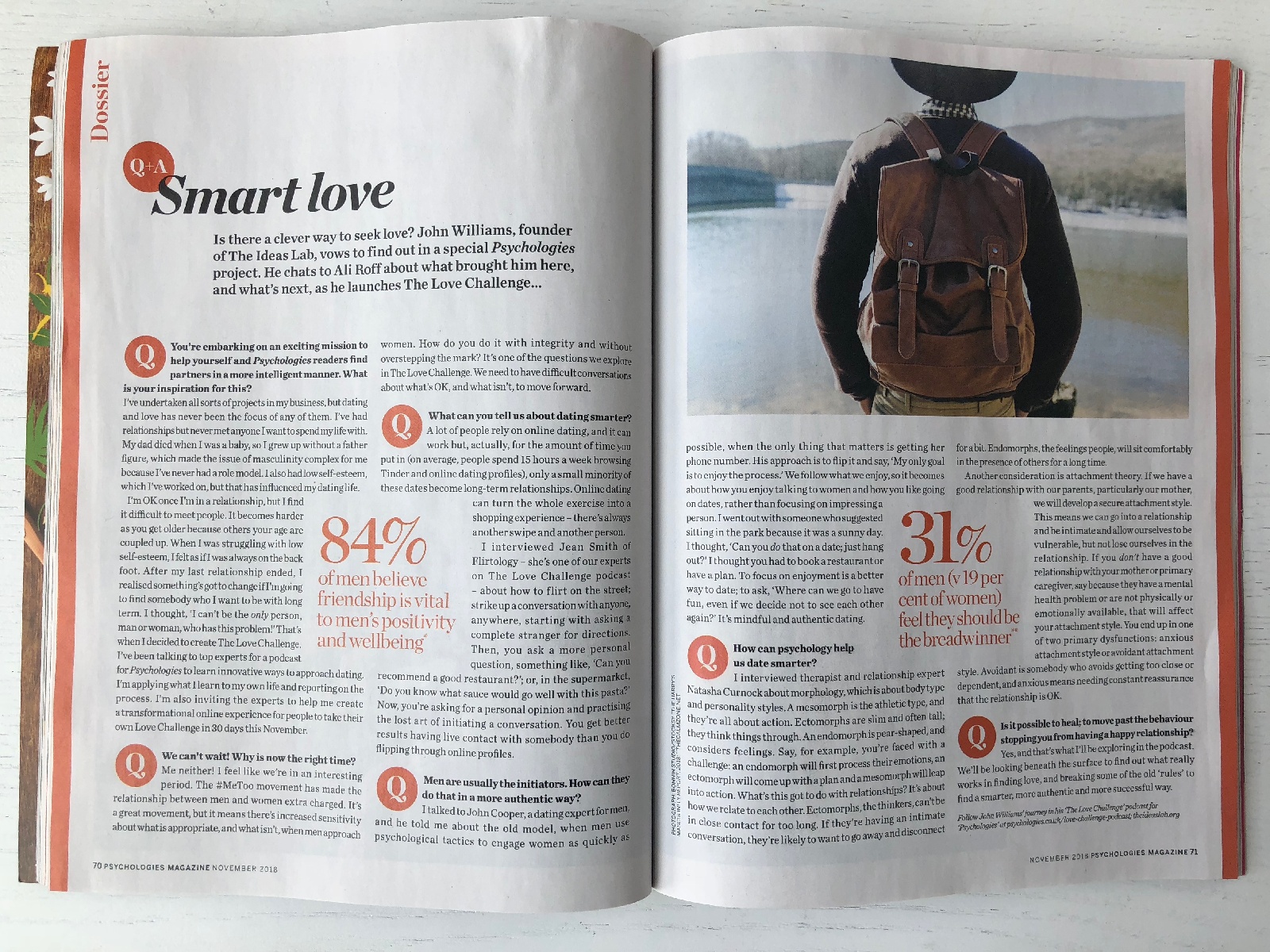 smart love - the love challenge in psychologies magazine double page spread by john williams at the ideas lab for entrepreneurs.jpg